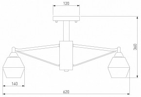 Люстра на штанге Eurosvet Takara 70135/5 кофе в Новоуральске - novouralsk.mebel24.online | фото 2