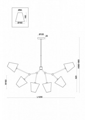 Люстра на штанге Freya Hats FR5370CL-06B в Новоуральске - novouralsk.mebel24.online | фото 1