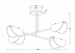 Люстра на штанге Freya Mallow FR5228PL-04C в Новоуральске - novouralsk.mebel24.online | фото 2