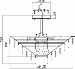 Люстра на штанге Maytoni Mazzo MOD130CL-11G в Новоуральске - novouralsk.mebel24.online | фото 5