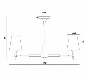 Люстра на штанге Maytoni Zaragoza H001CL-05BS в Новоуральске - novouralsk.mebel24.online | фото 6