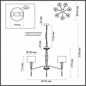 Люстра на штанге Odeon Light Latte 5403/7 в Новоуральске - novouralsk.mebel24.online | фото 8