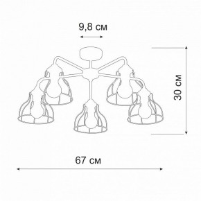 Люстра на штанге Vitaluce V3102 V3102-0/5PL в Новоуральске - novouralsk.mebel24.online | фото 2