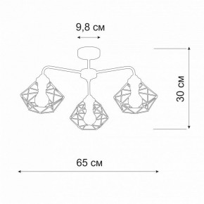 Люстра на штанге Vitaluce V4258 V4258-0/3PL в Новоуральске - novouralsk.mebel24.online | фото 2