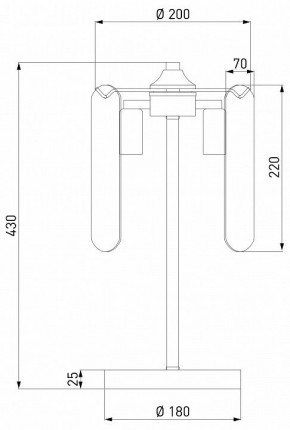 Настольная лампа декоративная Eurosvet Claire 01170/3 золото в Новоуральске - novouralsk.mebel24.online | фото 3