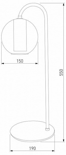 Настольная лампа декоративная Eurosvet Cobble 80508/1 дымчатый в Новоуральске - novouralsk.mebel24.online | фото 2