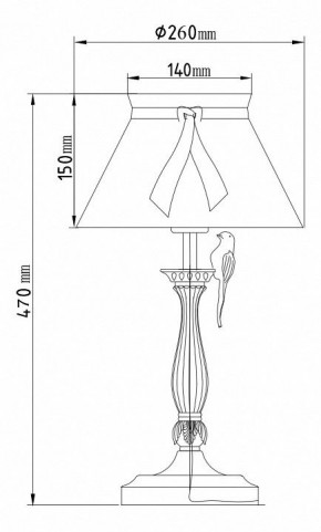 Настольная лампа декоративная Maytoni Bird ARM013-11-W в Новоуральске - novouralsk.mebel24.online | фото 5