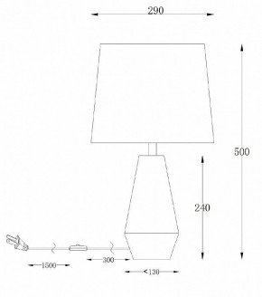 Настольная лампа декоративная Maytoni Calvin Table Z181-TL-01-B в Новоуральске - novouralsk.mebel24.online | фото 2