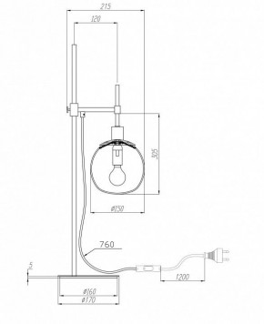 Настольная лампа декоративная Maytoni Erich MOD221-TL-01-G в Новоуральске - novouralsk.mebel24.online | фото 3