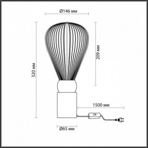 Настольная лампа декоративная Odeon Light Elica 1 5417/1T в Новоуральске - novouralsk.mebel24.online | фото 4