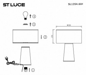 Настольная лампа декоративная ST-Luce Jackie SL1354.604.01 в Новоуральске - novouralsk.mebel24.online | фото 5