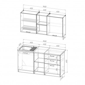 ОЛЬГА Кухонный гарнитур Стандарт 5 (1600 мм) в Новоуральске - novouralsk.mebel24.online | фото 2