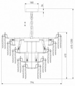 Подвесная люстра Bogate-s Leaf 369 в Новоуральске - novouralsk.mebel24.online | фото 4