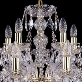 Подвесная люстра Bohemia Ivele Crystal 1411 1411/10+5/240/G/Leafs в Новоуральске - novouralsk.mebel24.online | фото 4