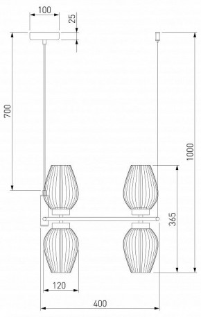 Подвесная люстра Eurosvet Alva 30183/4 латунь в Новоуральске - novouralsk.mebel24.online | фото 4