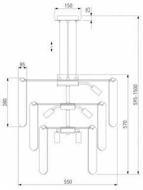 Подвесная люстра Eurosvet Claire 60171 золото в Новоуральске - novouralsk.mebel24.online | фото 5