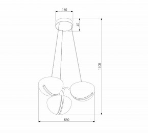 Подвесная люстра Eurosvet Emisfero 50083/3 LED золото в Новоуральске - novouralsk.mebel24.online | фото 6