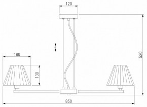 Подвесная люстра Eurosvet Peony 60136/8 хром/графит в Новоуральске - novouralsk.mebel24.online | фото 3