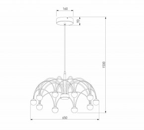 Подвесная люстра Eurosvet Ragno 90034/10 LED черный в Новоуральске - novouralsk.mebel24.online | фото 5