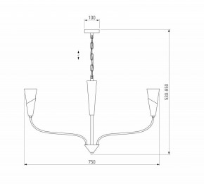 Подвесная люстра Eurosvet Rhyton 60167/6 латунь в Новоуральске - novouralsk.mebel24.online | фото 5