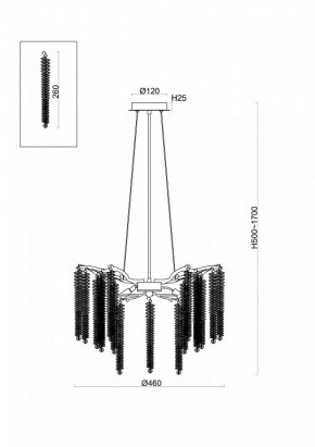 Подвесная люстра Freya Mineral FR1010PL-06G в Новоуральске - novouralsk.mebel24.online | фото 3