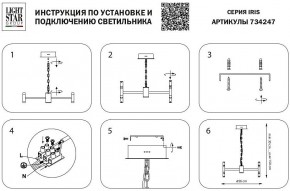 Подвесная люстра Lightstar Iris 734247 в Новоуральске - novouralsk.mebel24.online | фото 4