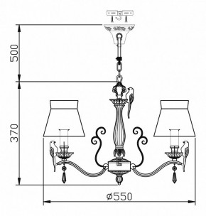 Подвесная люстра Maytoni Bird ARM013-03-W в Новоуральске - novouralsk.mebel24.online | фото 6