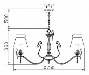 Подвесная люстра Maytoni Bird ARM013-08-W в Новоуральске - novouralsk.mebel24.online | фото 5