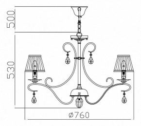 Подвесная люстра Maytoni Brionia ARM172-08-G в Новоуральске - novouralsk.mebel24.online | фото 9