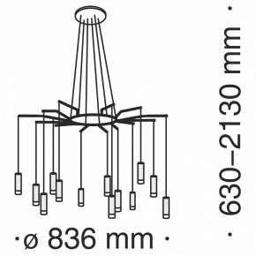 Подвесная люстра Maytoni Davida MOD035PL-12B в Новоуральске - novouralsk.mebel24.online | фото 6