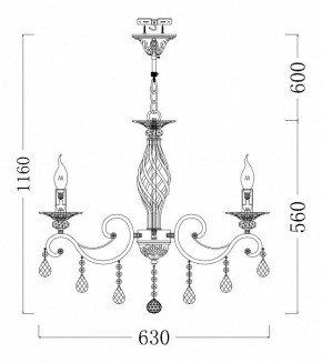 Подвесная люстра Maytoni Grace ARM247-06-G в Новоуральске - novouralsk.mebel24.online | фото 3