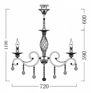 Подвесная люстра Maytoni Grace ARM247-08-G в Новоуральске - novouralsk.mebel24.online | фото 4