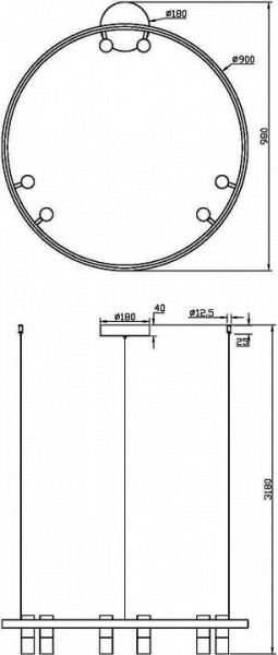 Подвесная люстра Maytoni Halo MOD102PL-L42BK в Новоуральске - novouralsk.mebel24.online | фото 4