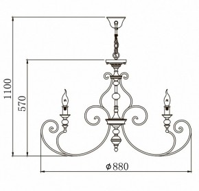 Подвесная люстра Maytoni Karina H631-PL-08-B в Новоуральске - novouralsk.mebel24.online | фото 3