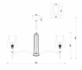 Подвесная люстра Maytoni Krona MOD076PL-06N в Новоуральске - novouralsk.mebel24.online | фото 3