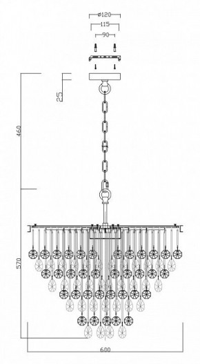 Подвесная люстра Maytoni Linn MOD091PL-07CH в Новоуральске - novouralsk.mebel24.online | фото 4