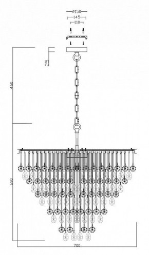 Подвесная люстра Maytoni Linn MOD091PL-09CH в Новоуральске - novouralsk.mebel24.online | фото 3