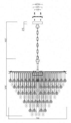 Подвесная люстра Maytoni Linn MOD091PL-09G в Новоуральске - novouralsk.mebel24.online | фото 4