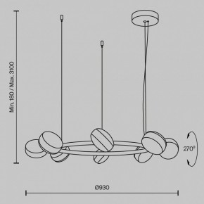 Подвесная люстра Maytoni Mind MOD299PL-L80BC3K в Новоуральске - novouralsk.mebel24.online | фото 4