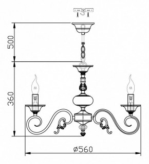 Подвесная люстра Maytoni Perla ARM337-05-R в Новоуральске - novouralsk.mebel24.online | фото 3