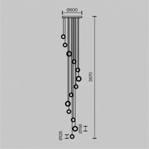 Подвесная люстра Maytoni Pharao MOD361PL-L58BS3K в Новоуральске - novouralsk.mebel24.online | фото 4