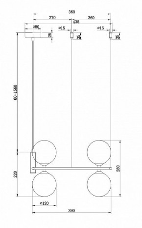 Подвесная люстра Maytoni Ring MOD013PL-04B в Новоуральске - novouralsk.mebel24.online | фото 4