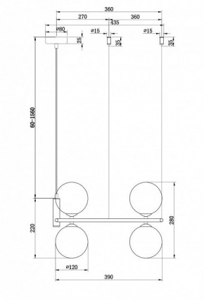 Подвесная люстра Maytoni Ring MOD013PL-04W в Новоуральске - novouralsk.mebel24.online | фото 4