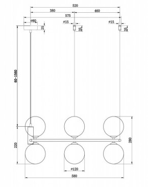 Подвесная люстра Maytoni Ring MOD013PL-06B в Новоуральске - novouralsk.mebel24.online | фото 4