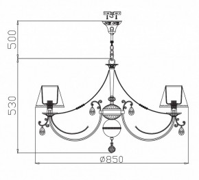 Подвесная люстра Maytoni Soffia RC093-PL-08-R в Новоуральске - novouralsk.mebel24.online | фото 5