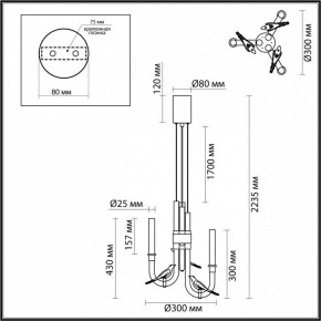 Подвесная люстра Odeon Light Lark 5431/6L в Новоуральске - novouralsk.mebel24.online | фото 5