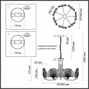 Подвесная люстра Odeon Light Ventaglio 4870/7 в Новоуральске - novouralsk.mebel24.online | фото 6