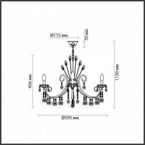 Подвесная люстра Odeon Light Versia 4977/6 в Новоуральске - novouralsk.mebel24.online | фото 5