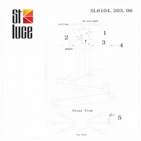 Подвесная люстра ST-Luce Montecelio SL6104.203.06 в Новоуральске - novouralsk.mebel24.online | фото 4