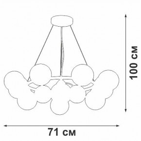 Подвесная люстра Vitaluce V48410 V48410-8/12S в Новоуральске - novouralsk.mebel24.online | фото 3